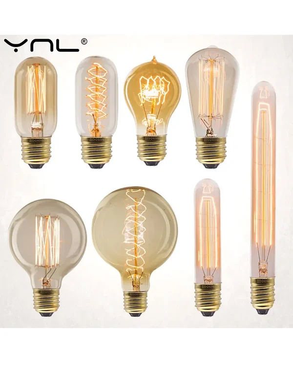 AliExpress - E27 Retro Edison Lamp 220V 40W ST64 G80 G95 G125 Ampul Vintage Edison Lamp Gloeilamp Home Decor gloeilamp