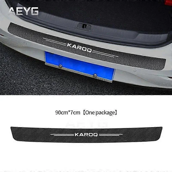 [KK] Kulfiber Bil Bagagerum Kofanger Beskyttende Klistermærke Kompatibel med Skoda Octavia Kodiaq Superb Rapid Scala Fabia Virs Kamiq Karoq Dekaler
