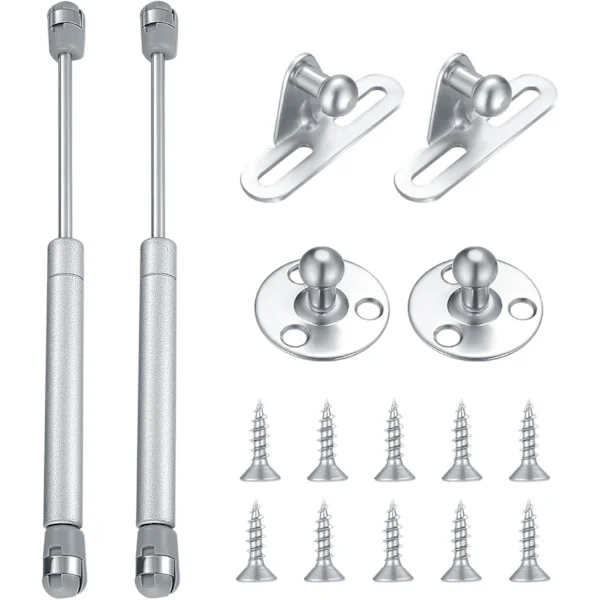 2 st Gasfjädrar, 100N/22,5LB Gasfjädrar Lyftstöd, Gasdämpare, Mjuka Stängningsgångjärn, Möbel Skåpdörr Lockhållare, Hydraulisk Gasfjäderhållare