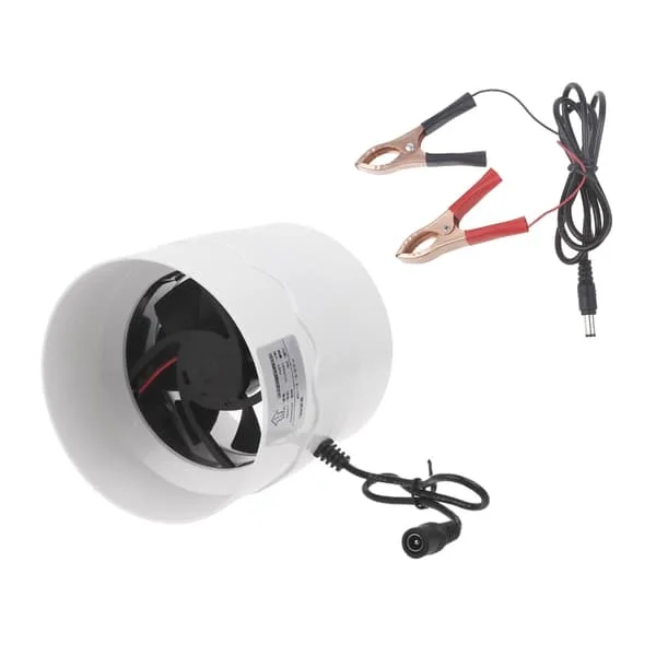 114mm 12V Ventilations Flow Fan Udstødningsventilatorer Hjem Inline Rørkanal Ekstraktor