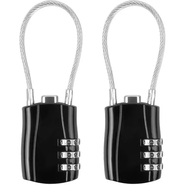 Hänglås, 2-pack resväskehänglås, kombinationslås, bagagelås, hänglås kod[pl]