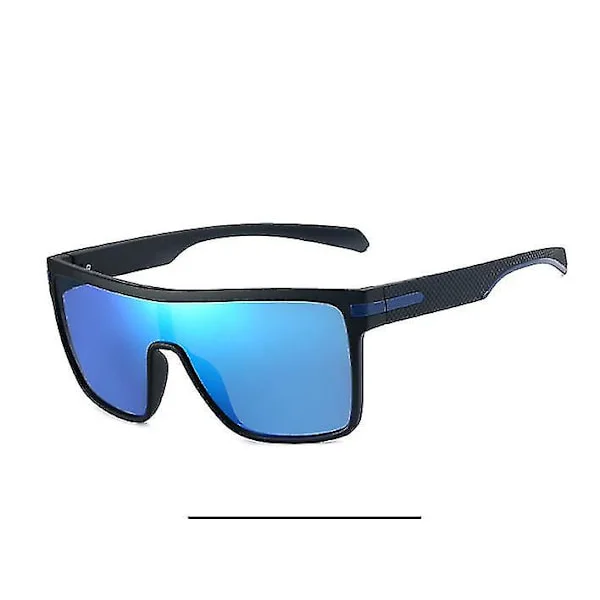 Two-Piece Fashion Polarized New Sunglasses For Men Square Oversized Anti-Glare Driver Mirror Sunglasses Women Uv400 Glasses (Blue)