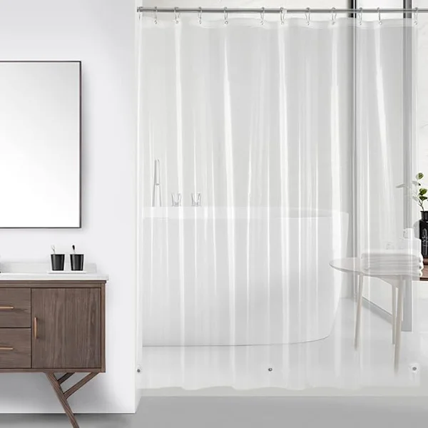 #72" x 72" Clear Waterproof Shower Curtain - PEVA Lightweight Plastic Shower Curtain with 3 Magnets Shower Curtains for Bathroom #