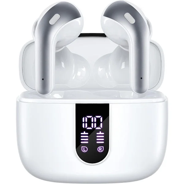 Bluetooth Headphones True Wireless Earbuds Power Display Earphones with Wireless Charging Case