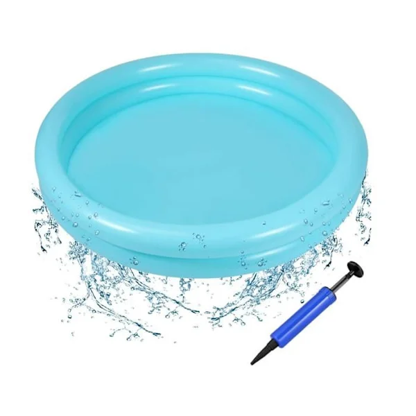 Liten barnpool, 60 cm, barnpool, uppblåsbar barnpool, rund uppblåsbar pool, uppblåsbar plaskdamm för [YJD]