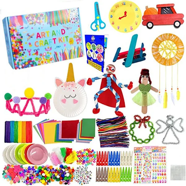 Barnpysselset Barnpyssellådor Barnpysselmaterial Pysseltillbehör Pysselmaterial Pyssellådor för flickor