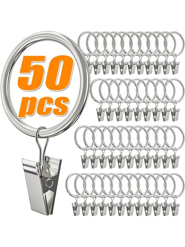 AliExpress - Metalen gordijnroede clip met ringen haken retro gordijnen stropdas gespen thuis slaapkamer badkamer decoratieve hanger douchegordijn 