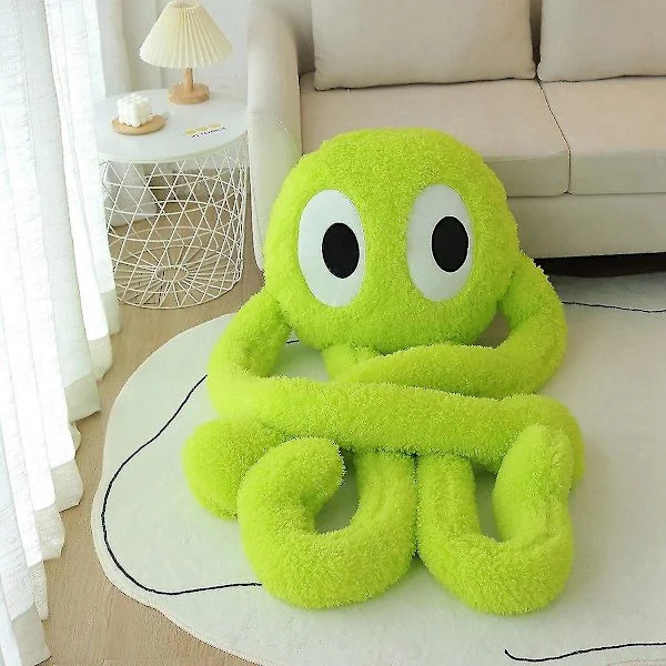 Kæmpe Stor Swag Komfort Pude Plys Blæksprutte Grøn Alien Monster Legetøj Fyldt Lange Ben Kreativ Pude Til Kæreste Sofa Dekoration 100cm 100cm grøn