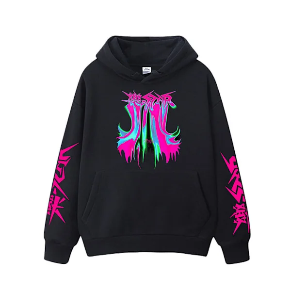 Stray Kids Rock Star Album Hoodie Dame Herre Langærmede Topper Fans Hoodie Gave Sort 6 Sort
