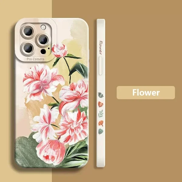 Kompatibelt Samsung Galaxy A54 5G Skal kompatibelt Samsung A16 A15 A14 A34 A35 A13 A53 A55 A52 S23 S22 S25 Ultra S24 FE Plus Blommor Mobilskal