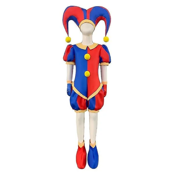 Pomni-dräkt för barn, overall för cosplay, födelsedag, karneval, halloweenfest Q8 Q8-FF-
