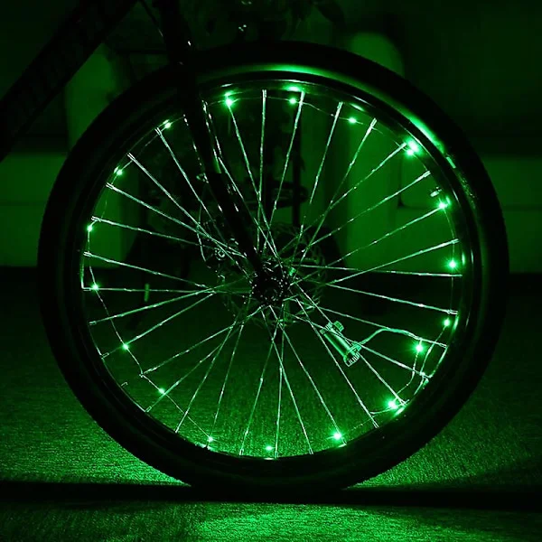 [LCS] Cykel 20 LED Cykel Fälglampor Hjul Ljus Slinga Lampa Kompatibel med Utomhus