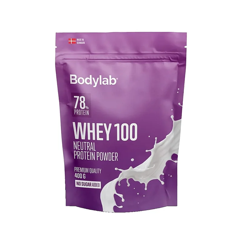 Spar 20% • Køb 2, Bodylab Whey 100 Proteinpulver 400 g Neutral 400 g, Sport & Velvære, Protein & Energi, Proteinpulver