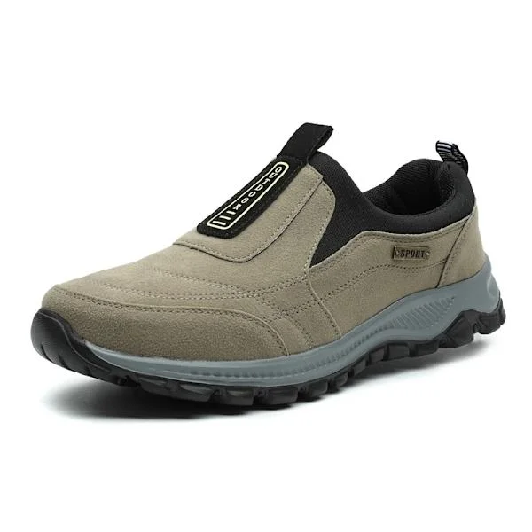 YRZL Ulkoiluvaelluskengät Miesten lenkkarit Slip on Casual Miesten kengät Hengittävät mokkakengät Liukumattomat kävelykengät