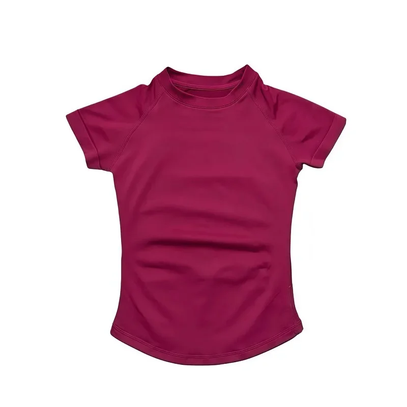 AliExpress - Sport-Kurzarmshirt für Damen, Laufshirt, Sommer-Kurzarmshirt mit Rundhalsausschnitt, atmungsaktiv, dehnbar, für Fitness, Yoga und Gym.