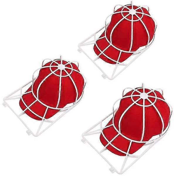 Hat Rack for Baseball Caps, 3 Pcs Dishwasher Washing Machine Hat Holder White