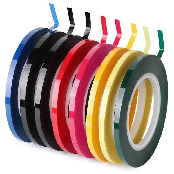 Whiteboard Tape, 8-pak, Assorterede farver, Tynd tape til whiteboard, Whiteboard tilbehør, Whiteboard tilbehør