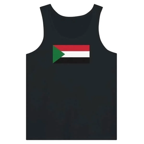 Linne - Flag of Sudan - Svart - 100% bomull - Slim fit - Blandat