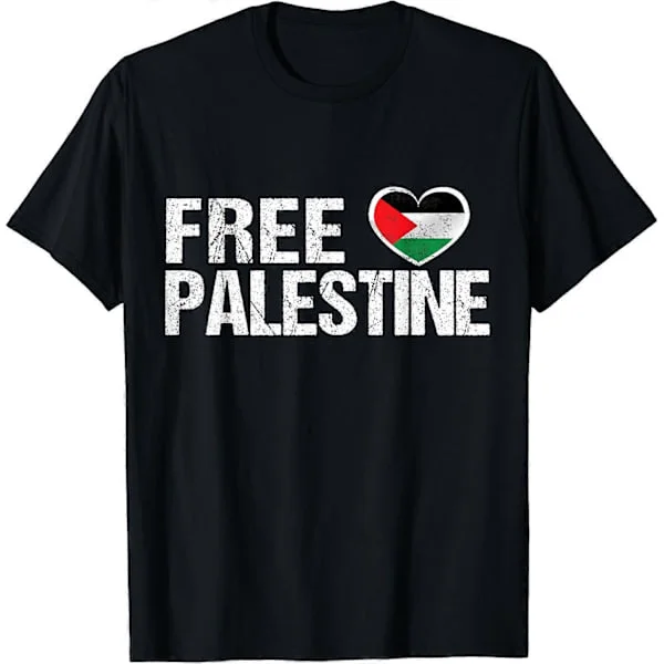 Palæstina Flag hjerte Free Palestine T-shirt Style 122