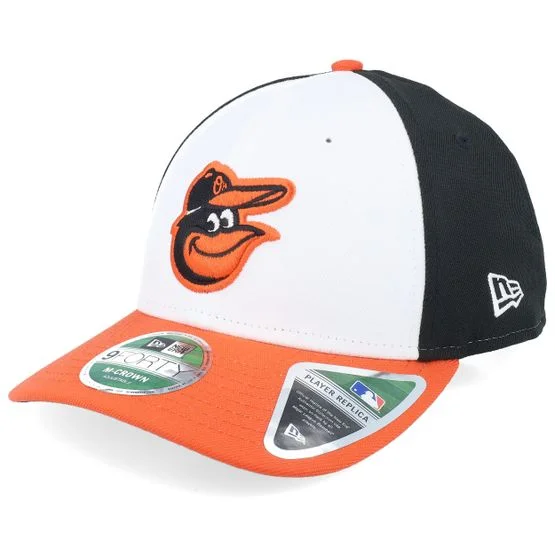 New Era - MLB White adjustable Lippis - Baltimore Orioles MLB PR 9FORTY M-Crown White/Orange/Black Adjustable @ Hatstore