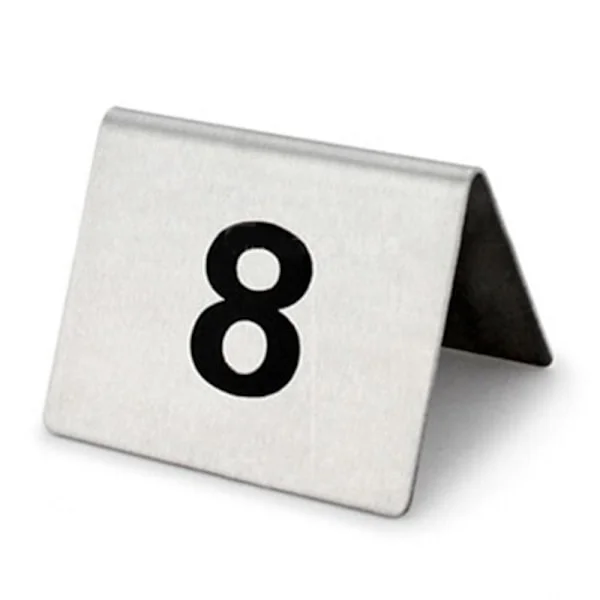 25 Stainless Steel Table Numbers with Stable Base - Versatile Number Plate for Restaurant, Hotel, Cafe