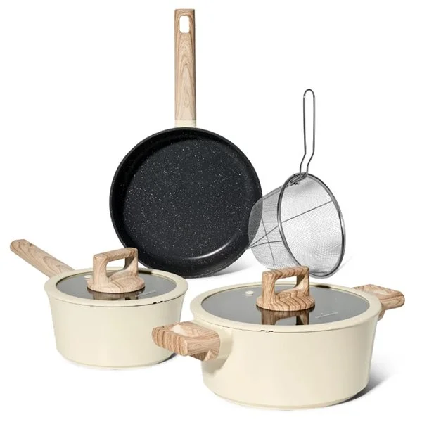 Kjøkkensett med stekepanner og kasseroller 6 deler / Kokekar- og grytesett / Grytesett
