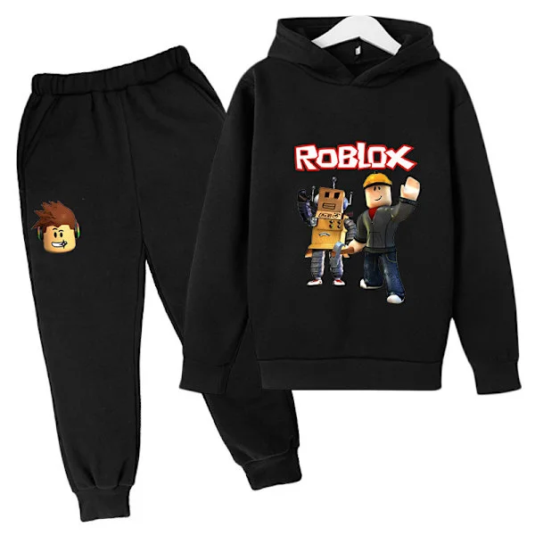 Roblox Hoodie Kläder Barn Termisk Hoodie Kläder Roblox Tryckt Hoodie Set