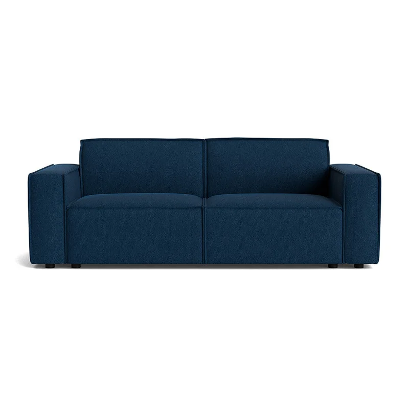 Lyon 3-Sitzer-Sofa in Aragon Blau, elegantes und bequemes Design für luxuriöses Wohnen, hochwertiges Polstersofa, modernes Wohnzimmer, 80cm