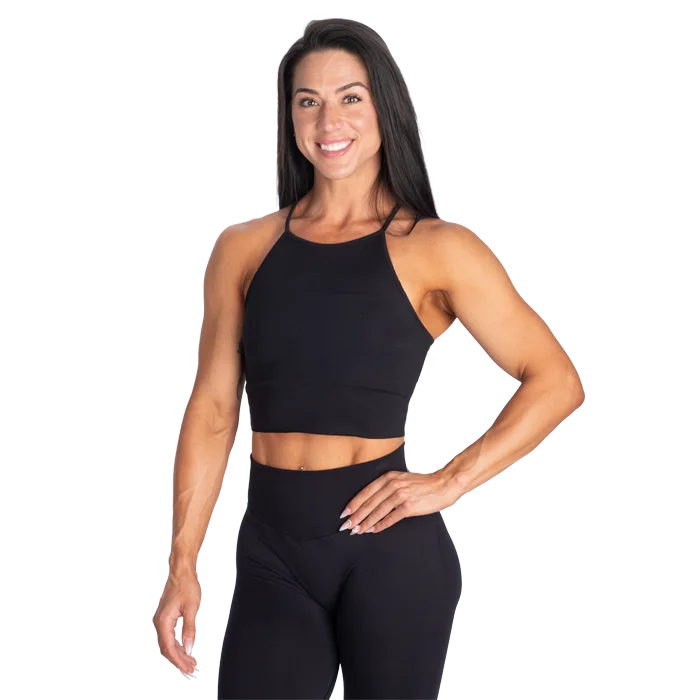 Better Bodies Performance Crop‐Halter Toppi Musta