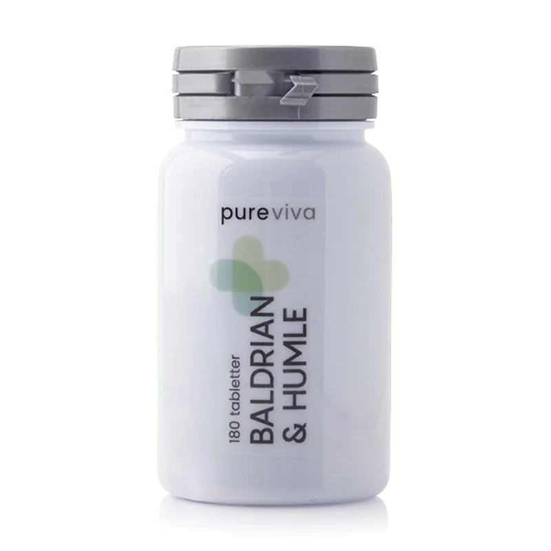 Pureviva Pureviva Baldrian & Humle 180 tabl., Helse & Madvarer, Ingredienser, Baldrian