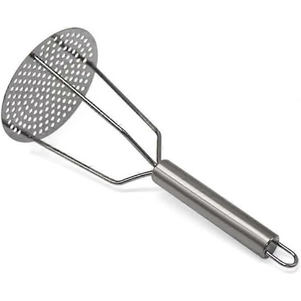 Kartoffelmoser Rustfrit Stål Kartoffelmoser Frugt- og Kødmoser med Ergonomisk Håndtag, Perfekt til Bønner, Grøntsager, Frugter