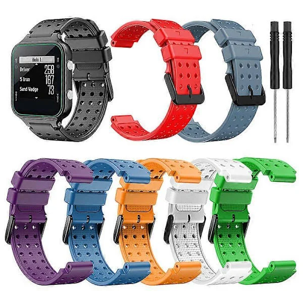 Armband för Garmin Approach S20 Monokromt Armbandsur, Silikon Ersättningsarmband för Garmin Approach S20, Mode Armband för Garmin