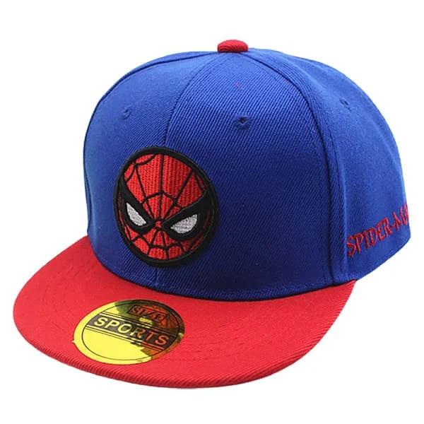Spiderman Poika Tyttö Lippalakki Snapback Urheilupipo Lapsille Sininen (Suositeltu päänympärys: 48-53CM)
