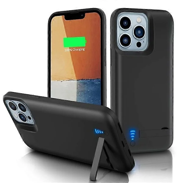 E69 Kompatibel til iPhone 13 / 13 Pro 6,1 tommer Bærbart Batteri Etui 5000mAh Powerbank Opladningsetui Beskyttende TPU Telefoncover