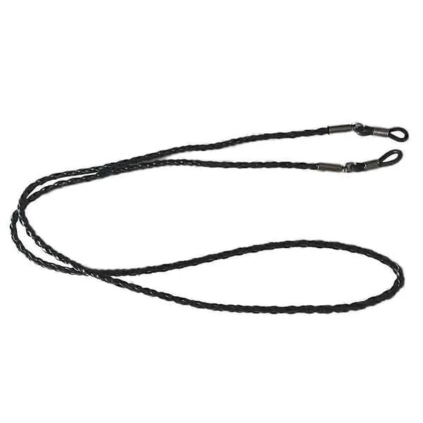 Brilleholder Rem Snor Læder Briller Snøre Holder Kæde Halskæde Brillesnor Lanyard Brilleholder til Mænd Kvinder Børn (Sort)