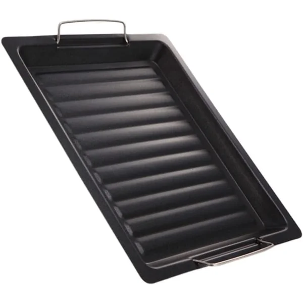 ING 1-delad koreansk BBQ-grillpanna, non-stick grillpanna, fyrkantig grillpanna, grillpanna i rostfritt stål, stekpanna, utomhus BBQ-panna