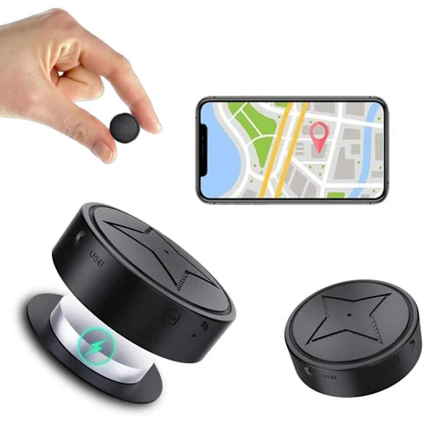 Den nyeste køretøjs-GPS-tracker fra 2025, intet abonnement påkrævet, GPS stærk magnetisk køretøjs-anti-tab-tracker, den mindste GPS-tracker-