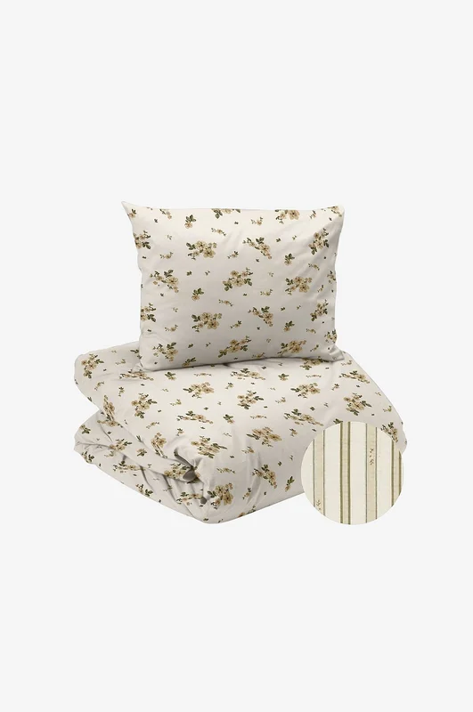Redlunds - Stina bäckebölja 2-d bädd - Beige - Påslakanset - 150X210 - Från Homeroom