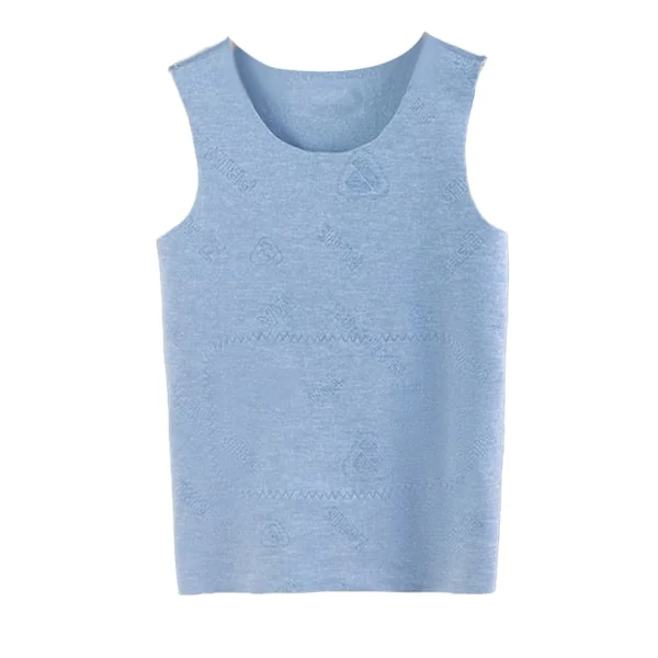 Barnas Termisk Tanktopp Bomulls Sømløs Komfortabel Pustende Hudvennlig Barnas Varme Vest Undertrøyer for Gutter Jenter 130cm/51.2in