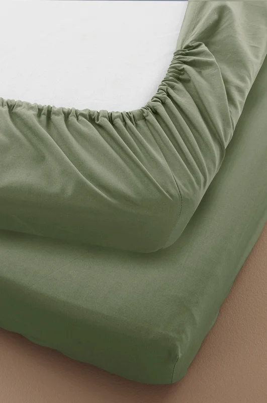 Jotex - Percale Mini Dra-på-lakan - Ekologisk Khaki ZACK - Köp Lakan hos Jotex