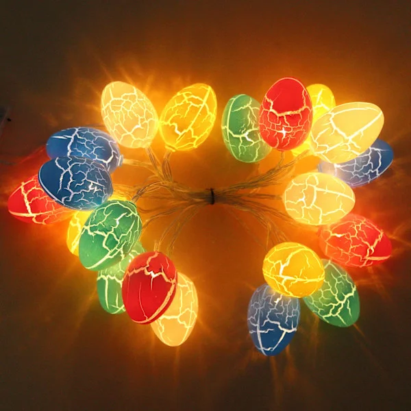 20 LED påskägg ljusslinga, 3m påskägg LED ljusslinga påskägg dekorationer för festdekor påsk ljusslinga vattentät batteridriven