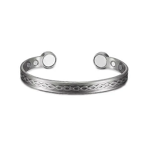 Mode Klassisk Punk Rosa Guld Magnetisk Terapi Åben Armring