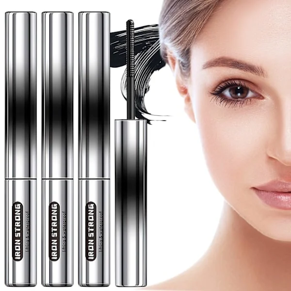 Børsteløs metallisk mascara, børsteløs mascara, vaskbar ultratynd metallisk mascara, langtidsholdbar forlængende metallisk mascara uden at tvære ud