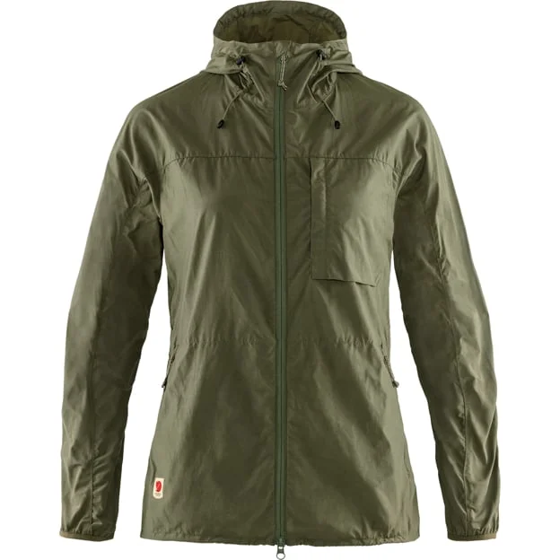 Fjällräven High Coast Windbreaker XS - female - Green - Windbreakers