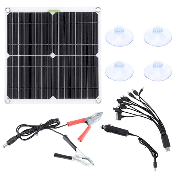 200W Bærbar Solcellepanel Lader Kit for Bil RV Yacht Universal Telefon MP3 Lading
