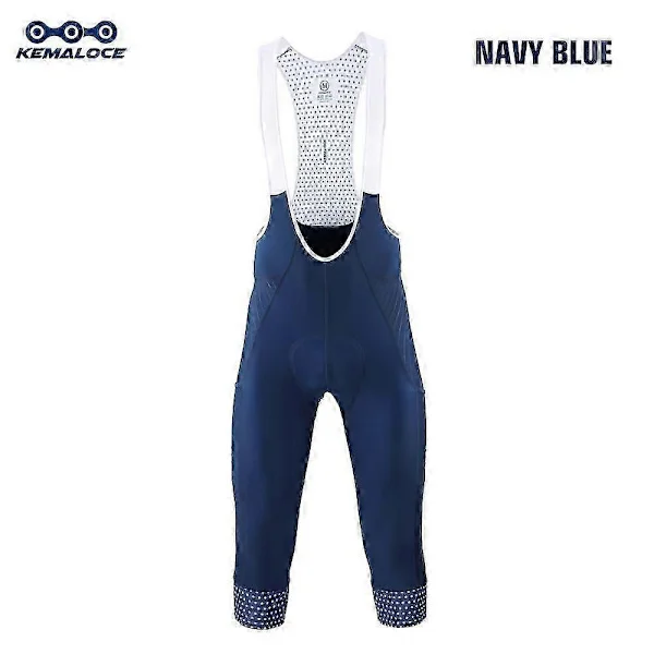 Cykling 3/4 Byxor Shorts Herr Blank Blå/Svart/Grå 5D Gel Pad MTB Cykel Bib Byxor Toppkvalitet Snabbtorkande