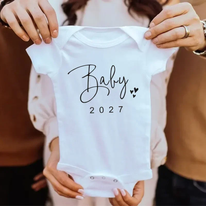 AliExpress - Zwangerschapsonderzoek: Baby binnenkort aangekomen 2027 Aankondiging Pasgeboren baby romper grappige jongens meisjes outfits