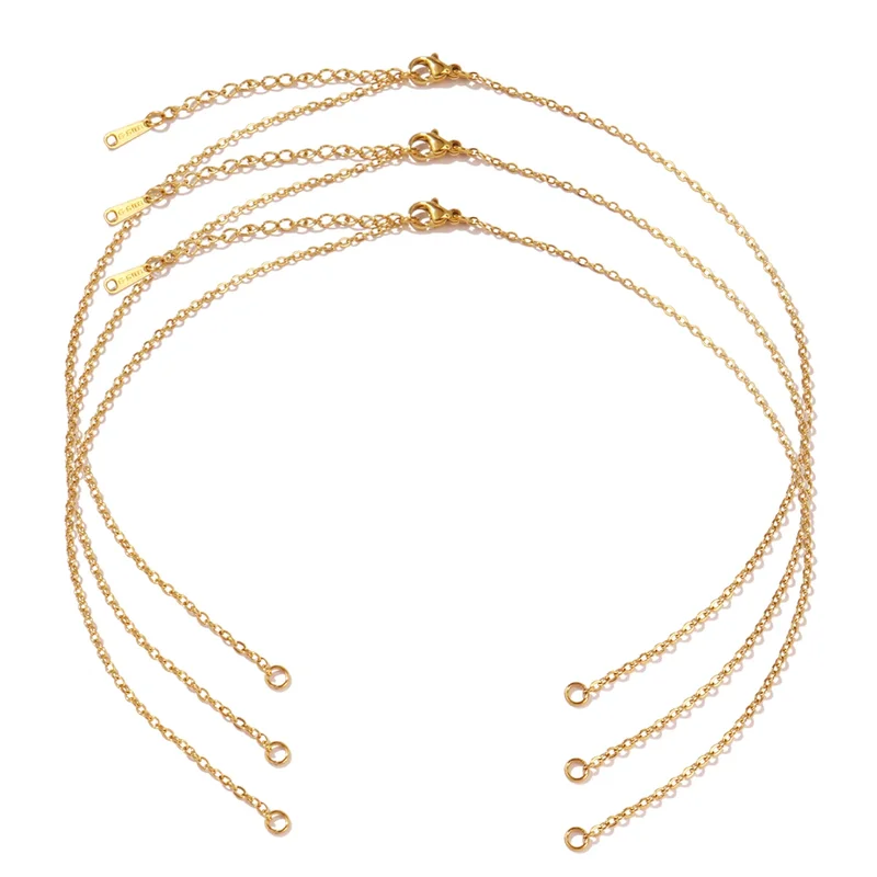 AliExpress - 5 stuks roestvrijstalen doe-het-zelf-ketting kettingen niet-vervagende gouden kleur ketting voor doe-het-zelf ketting sieraden maken 