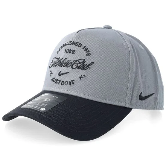 Nike - Grå adjustable Caps - Rise Struct A-frame Su26 Grey/Black/Black A-frame Adjustable @ Hatstore