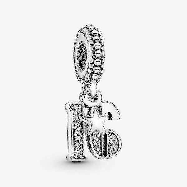 925 Sterling Sølv Charms Perler til Pandora Armbånd - 18 21 30mm Fejringsvedhæng - Smykker til Kvinder